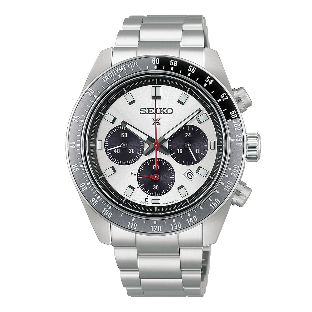 Seiko Prospex Speedtimer “Racing” Solar Chronograph 41.5mm Mens Watch Silver Seiko Prospex Speedtimer “Racing” Solar Chronograph 41.5mm Mens Watch Silver