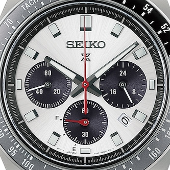 Seiko Prospex Speedtimer “Racing” Solar Chronograph 41.5mm Mens Watch Silver Seiko Prospex Speedtimer “Racing” Solar Chronograph 41.5mm Mens Watch Silver