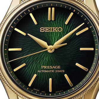 Seiko Presage Presage Classic Series x Tradman’s Bonsai Limited Edition 38mm Mens Watch in Matsuba-iro green