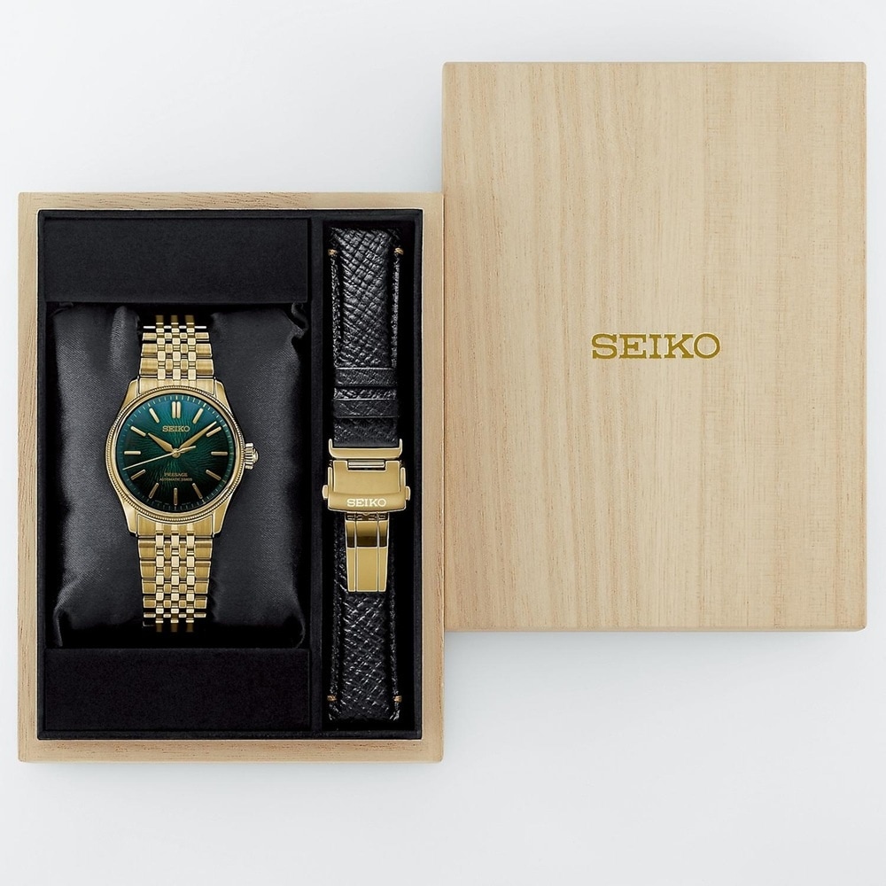 Seiko Presage Presage Classic Series x Tradman’s Bonsai Limited Edition 38mm Mens Watch in Matsuba-iro green Seiko Presage Presage Classic Series x Tradman’s Bonsai Limited Edition 38mm Mens Watch in Matsuba-iro green