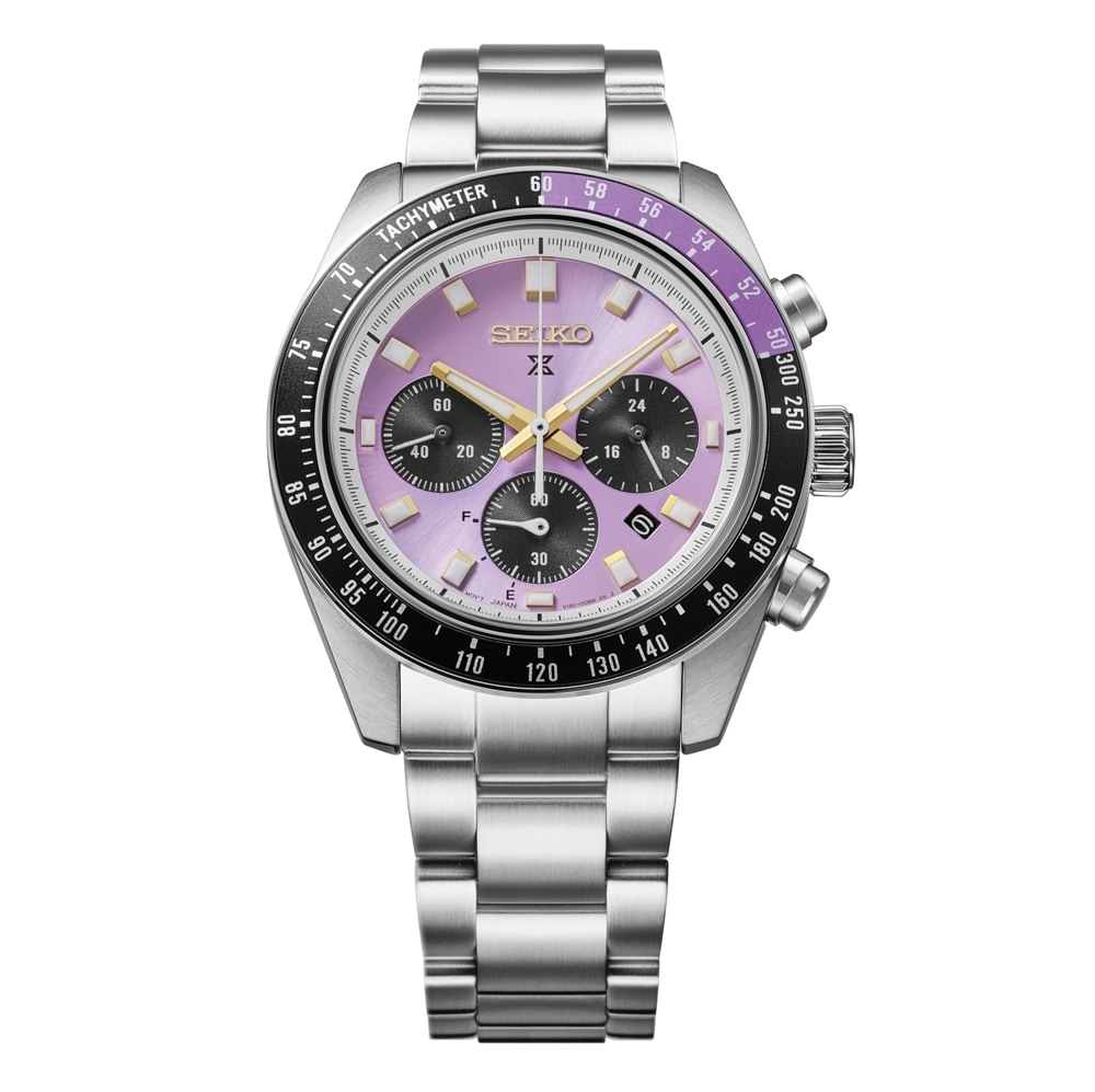Seiko Prospex Prospex 145th Anniversary Speedtimer Solar Chronograph Limited Edition 41.5mm Mens Watch Edo Purple Seiko Prospex Prospex 145th Anniversary Speedtimer Solar Chronograph Limited Edition 41.5mm Mens Watch Edo Purple