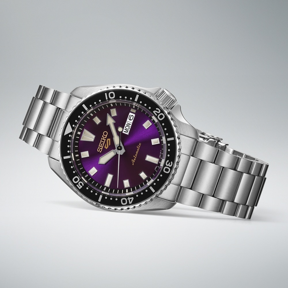 Seiko 5 Sports 5 Sports 145th Anniversary SKX Limited Edition 42.5mm Mens Watch Edo Purple Seiko 5 Sports 5 Sports 145th Anniversary SKX Limited Edition 42.5mm Mens Watch Edo Purple
