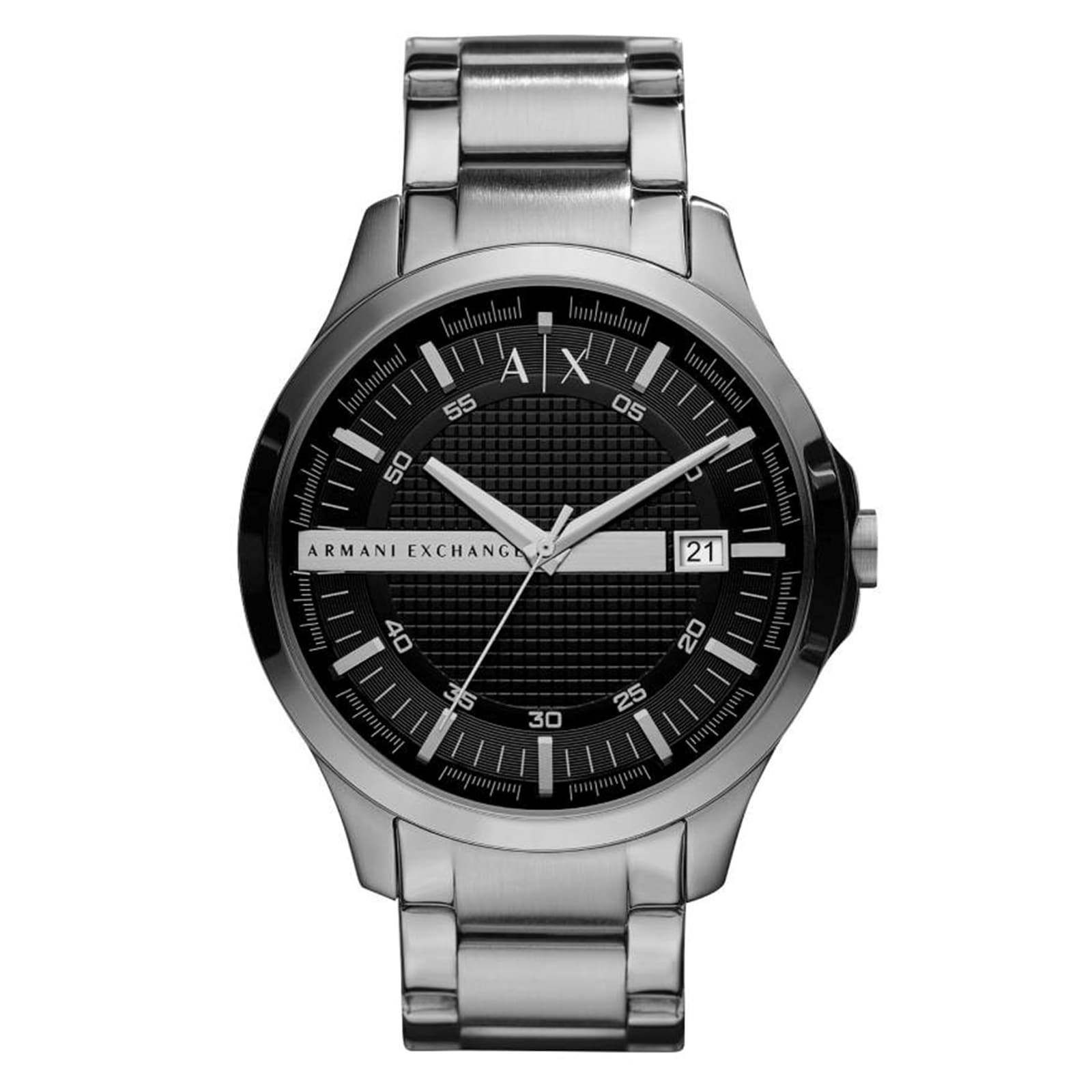 Armani Exchange Hampton Three-Hand Date Stainless Steel Mens Watch