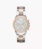 Armani Exchange Chronograph Silver-Tone Stainless Steel Ladies Watch