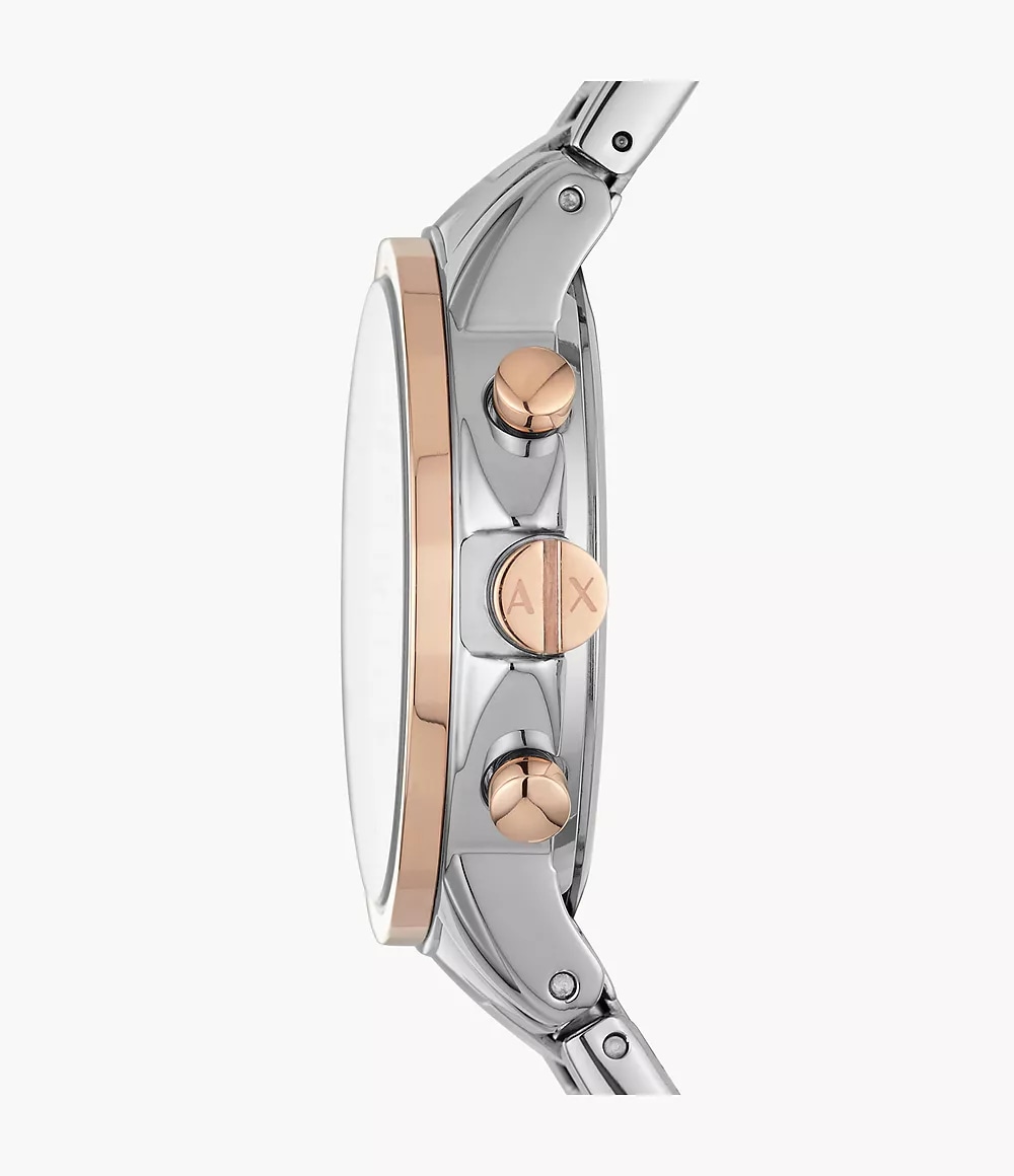 Armani Exchange Chronograph Silver-Tone Stainless Steel Ladies Watch Armani Exchange Chronograph Silver-Tone Stainless Steel Ladies Watch