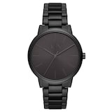 Armani Exchange Three-Hand Black Steel Mens Watch