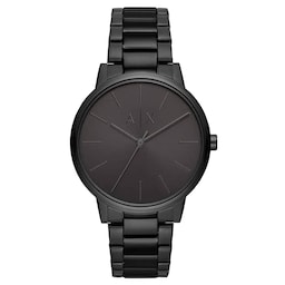 17430336 - Hampton Three-Hand Black Steel Mens Watch