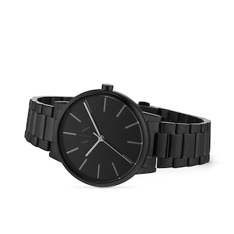 Armani Exchange Three-Hand Black Steel Mens Watch
