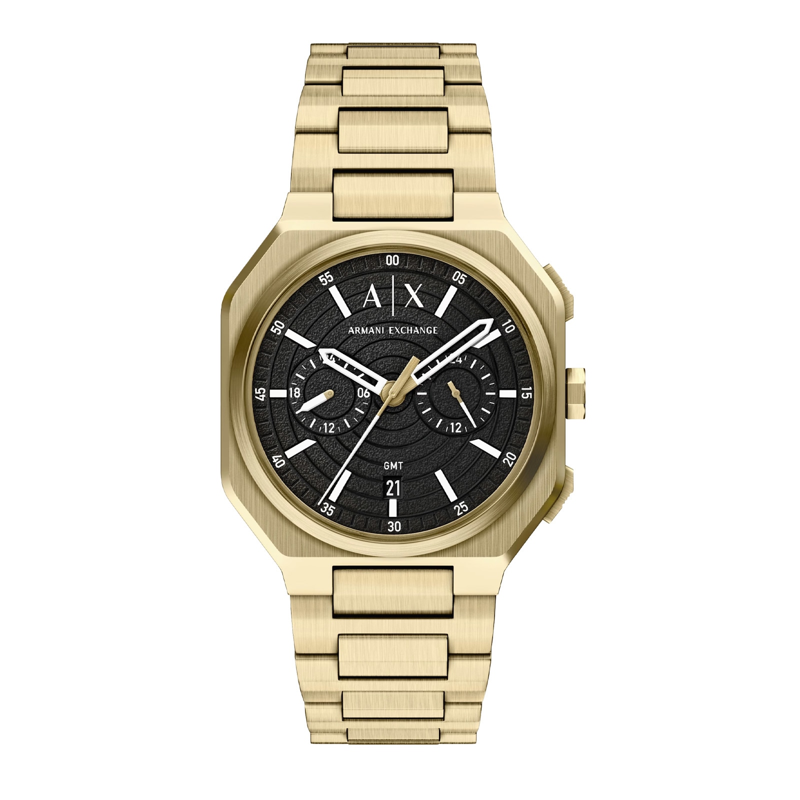 Emporio Armani AX1476 Gold Tone Chronograph Bracelet Watch - W65555