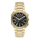 Armani Exchange Bass Dual-Time Stainless Steel Mens Watch Black