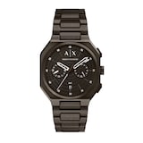 Armani Exchange Bass Dual-Time Stainless Steel Mens Watch Black