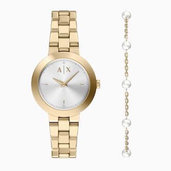 Armani Exchange Jackie Ladies Watch Gift Set Silver