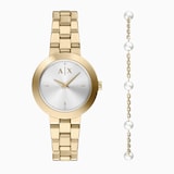 Armani Exchange Jackie Ladies Watch Gift Set Silver