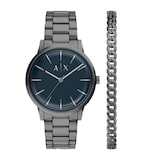 Armani Exchange Cayde Mens Watch and Bracelet Set