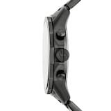 Armani Exchange Banks Chronograph Gunmetal Stainless Steel Watch and Bracelet Gift Set