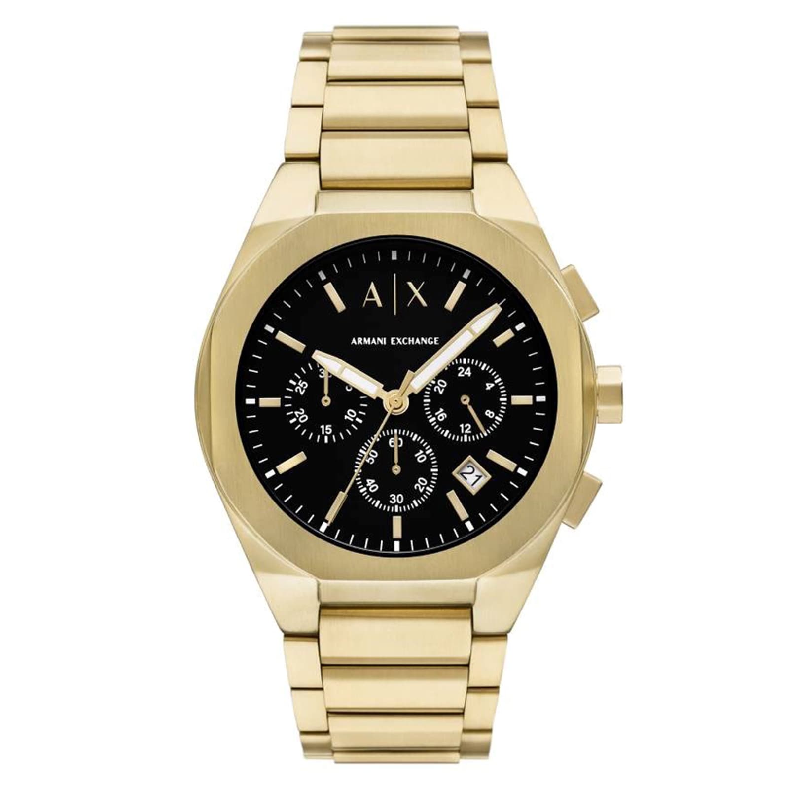Armani Exchange Sync Chronograph Gold-Tone Stainless Steel Mens Watch Armani Exchange Sync Chronograph Gold-Tone Stainless Steel Mens Watch