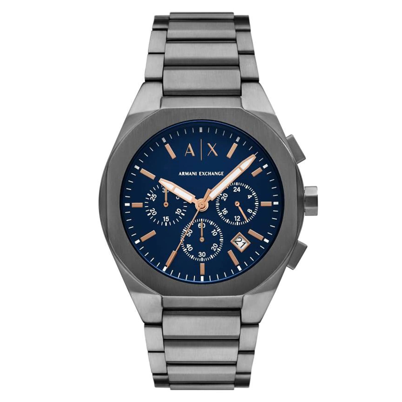 Armani Exchange Sync Chronograph Gunmetal Stainless Steel Mens Watch