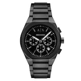 Armani Exchange Sync Chronograph Black Stainless Steel Mens Watch