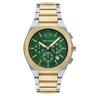 Armani Exchange Sync Chronograph Two-Tone Stainless Steel Mens Watch