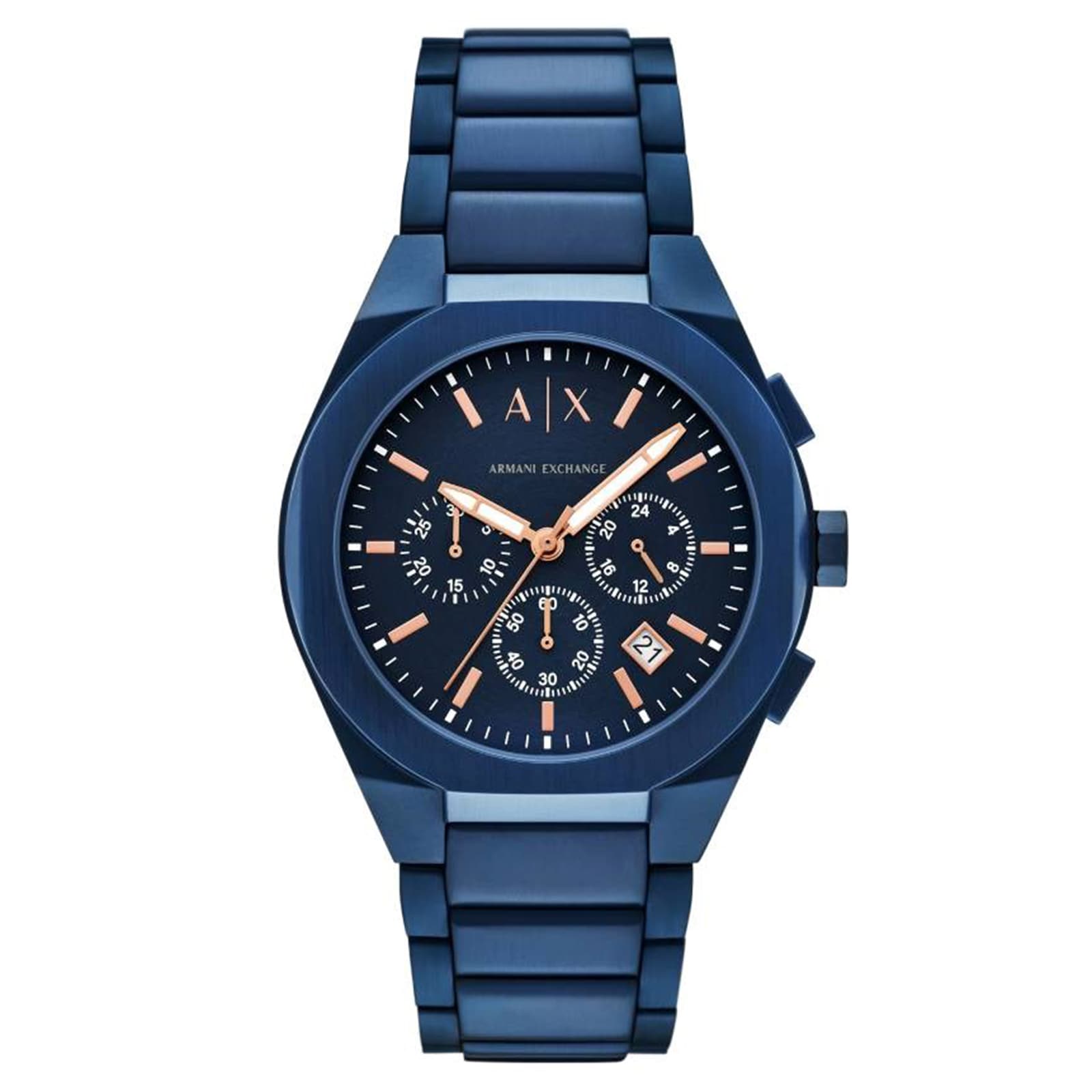 Armani Exchange Sync Chronograph Blue Stainless Steel Mens Watch