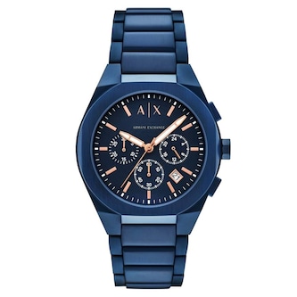 Armani Exchange Sync Chronograph Blue Stainless Steel Mens Watch