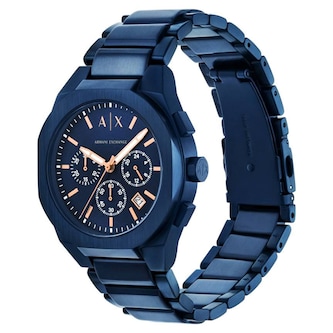 Armani Exchange Sync Chronograph Blue Stainless Steel Mens Watch