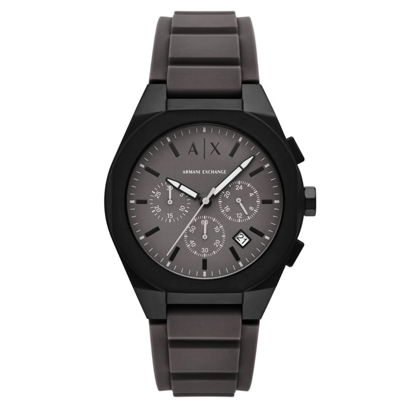Armani Exchange Sync Chronograph Grey Leather Mens Watch