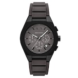 Armani Exchange Sync Chronograph Grey Leather Mens Watch