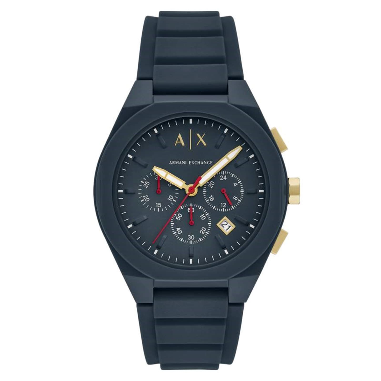 Armani Exchange Sync Chronograph Blue Silicone Mens Watch