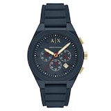 Armani Exchange Sync Chronograph Blue Silicone Mens Watch