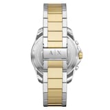 Armani Exchange Chronograph Two-Tone Stainless Steel Green Dial Mens Watch