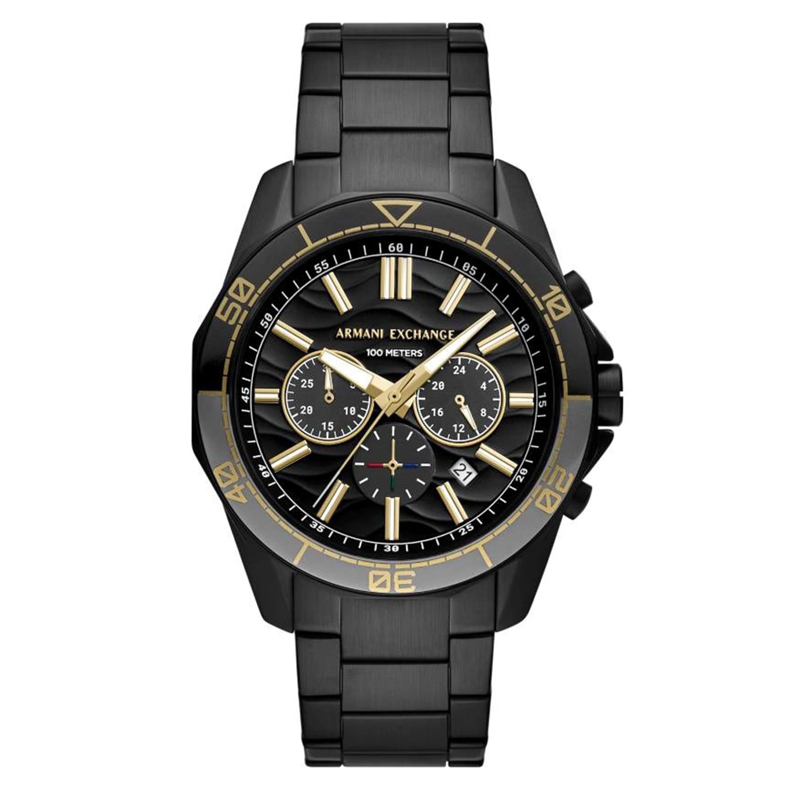 Armani Exchange Spencer Chronograph Black Stainless Steel Mens Watch