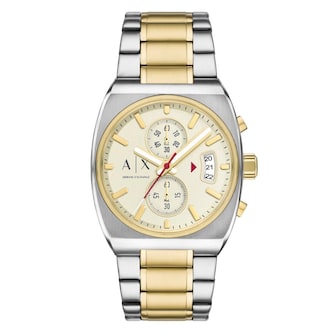 Armani Exchange Oliver Chronograph Two-Tone Stainless Steel Mens Watch
