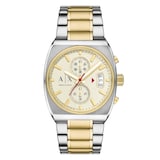 Armani Exchange Chronograph Two-Tone Stainless Steel Mens Watch