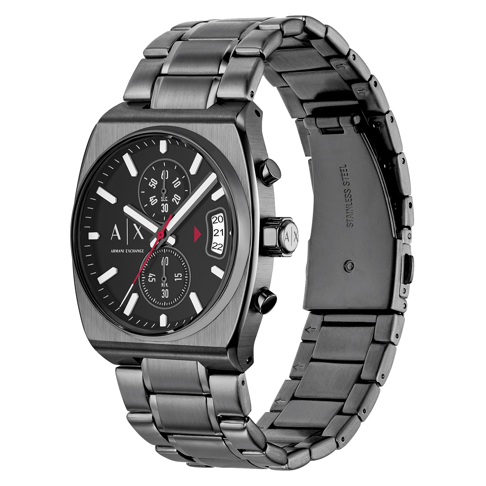 Armani Exchange Chronograph Gunmetal Stainless Steel Mens Watch