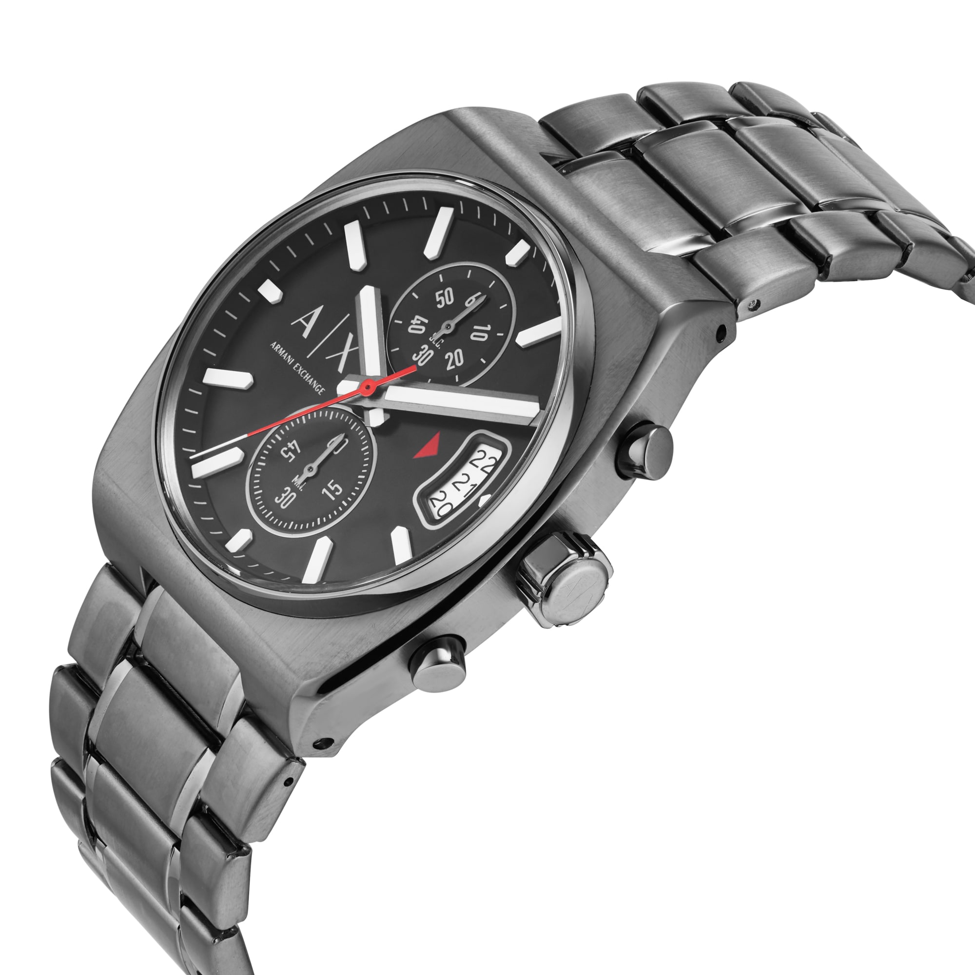 Armani Exchange Chronograph Gunmetal Stainless Steel Mens Watch