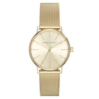 Armani Exchange Lola Three-Hand Rose Gold-Tone Steel Ladies Watch