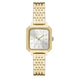 Armani Exchange Three-Hand Gold-Tone Stainless Steel Ladies Watch