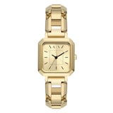 Armani Exchange Three-Hand Gold-Tone Stainless Steel Ladies Watch