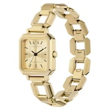 Armani Exchange Three-Hand Gold-Tone Stainless Steel Ladies Watch