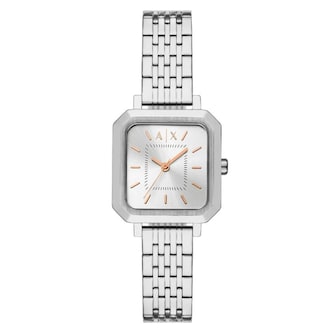 Armani Exchange Leila Three-Hand Stainless Steel Ladies Watch