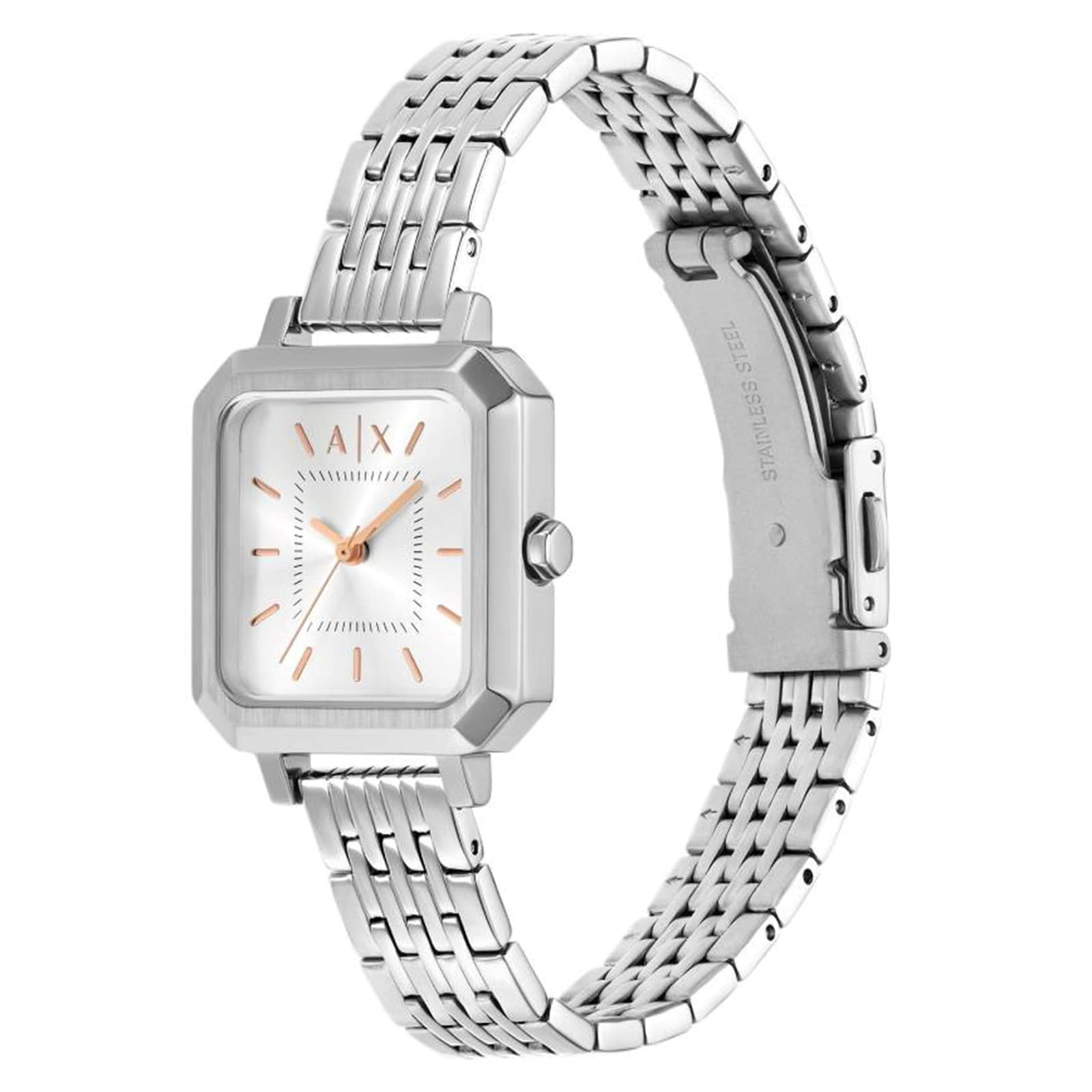 Armani Exchange Three-Hand Stainless Steel Ladies Watch