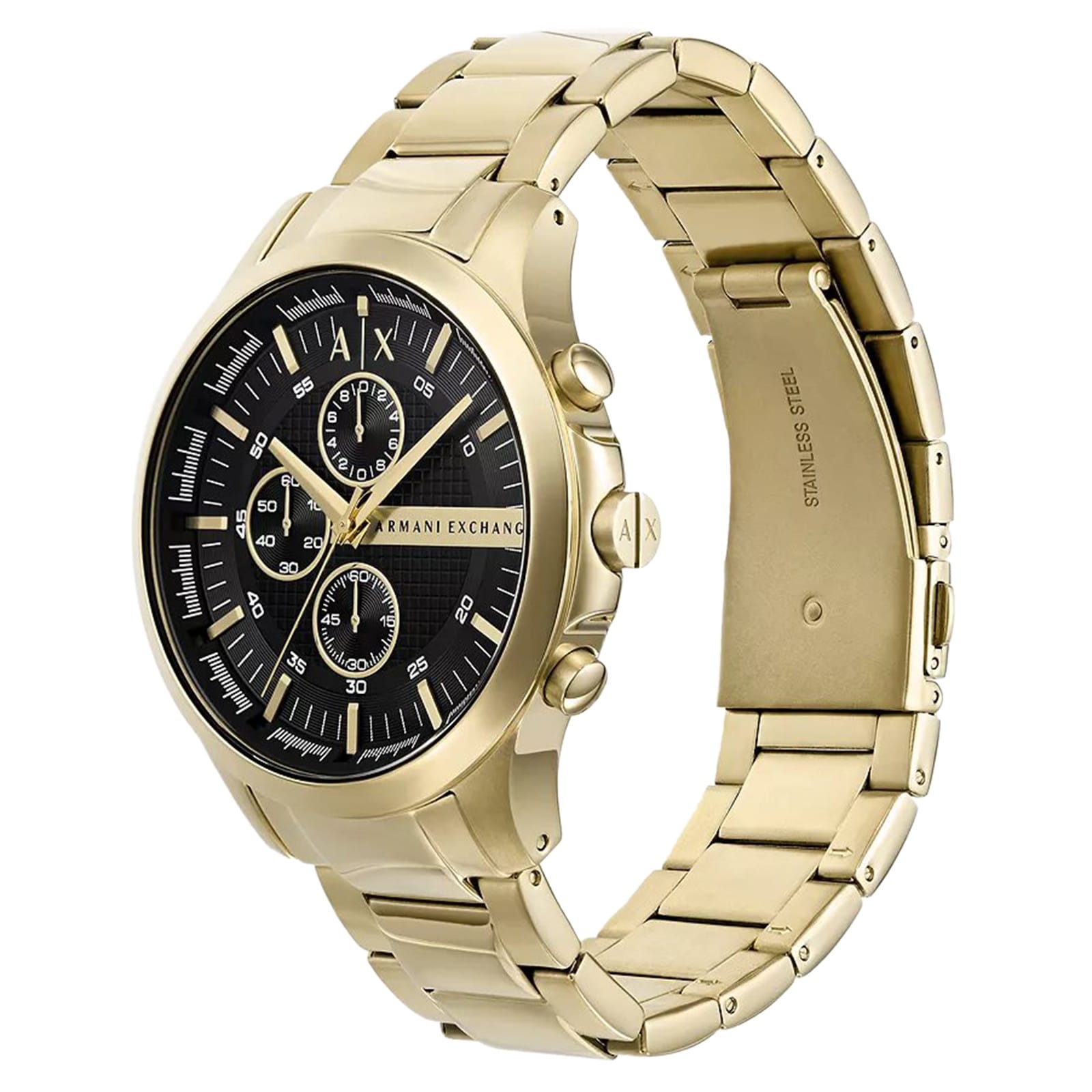 Armani Exchange Hampton Chronograph Gold-Tone Steel Mens Watch