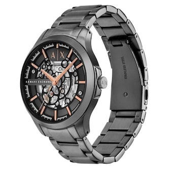 Armani Exchange Hampton Automatic Gunmetal Stainless Steel Mens Watch