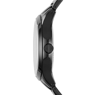 Armani Exchange Hampton Three-Hand Date Black Stainless Steel Watch and Bracelet Gift Set