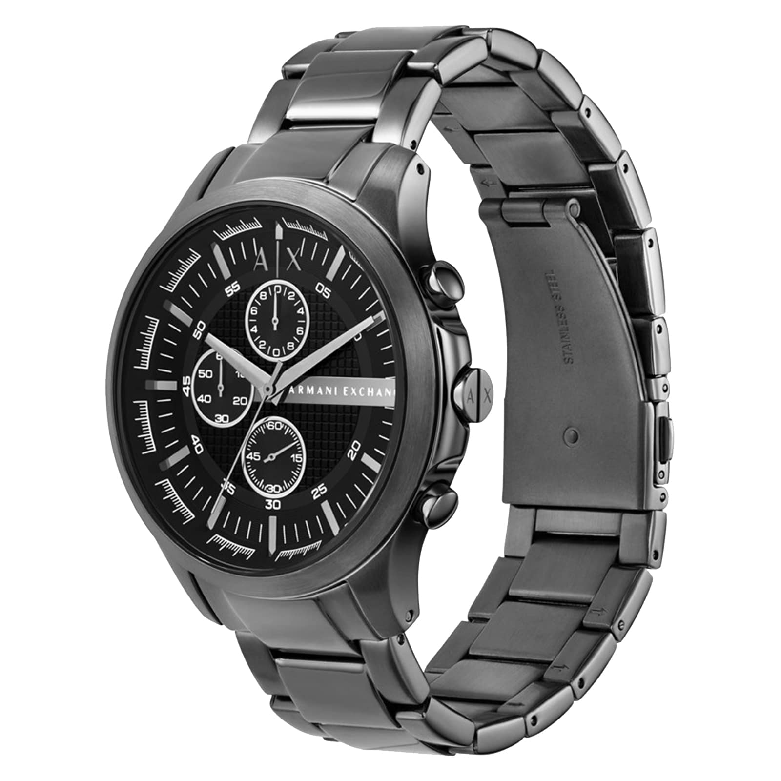Armani Exchange Hampton Chronograph Gunmetal Stainless Steel Mens Watch