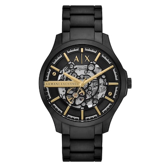 Armani Exchange Hampton Automatic Black Stainless Steel Mens Watch