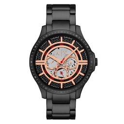 17430474 - Hampton Multifunction Black Stainless Steel Mens Watch