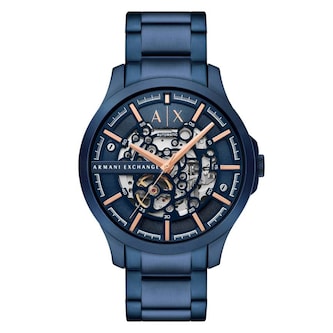 Armani Exchange Hampton Automatic Blue Stainless Steel Mens Watch