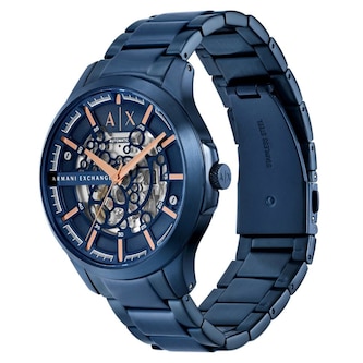 Armani Exchange Hampton Automatic Blue Stainless Steel Mens Watch